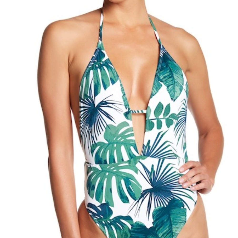 **SOLD**  Bikini Lab One Piece Swimwear Tropical Print
